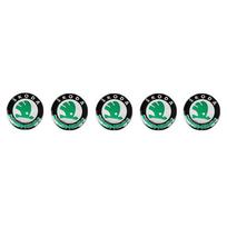 14mm Aluminum Alloy Car Remote Key Badge Stickers Decoration For Skoda Octavia Kodiaq Enyaq Kamiq Scala Superb Fabia Rapid Yeti