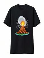 Cool Volcano Eruption Volcanic Lava Magma T Shirt Vintage Washed Breathable Casual Homme Streetwear Stylish Comfortable Graphic S įvairiaspalvis