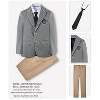 Grey School Uniform Suit: Junior & Senior High Student Formal Attire with JK Pleated Skirt for Girls. 130 cm pilka