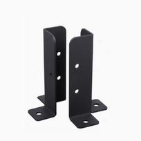 Heavy Metal Fence Post Mounts, 2-Pack Adjustable Anchor Brackets, Compact Support for Deck Posts (as the picture,.)