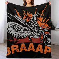 Braaap, Dirt Bike, Motocross T-Shirts, Mugs And Beddings Throw Blanket Decorative Beds Sofa Bed Luury Thicken Beach Blankets S įvairiaspalvis