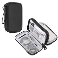 Oxford Fabric Double Layer Zipper Storage Bag Travel Organizer Electronic Accessories Case Portable Multi Compartment Storage Pouch One Size juoda
