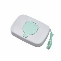 Hanging Rope Portable Wipes Holder Reusable Wet Tissue Box New Travel Wet Tissue Case  Travel žalia