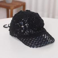 Luxury Design Hollow Hook Flower Hat Thin Hollow Ladies Peaked Cap  Outdoor Street juoda
