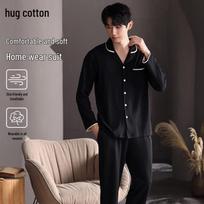 Men's Hug Cotton Lounge Pajama Set with Lapel Collar 2XL