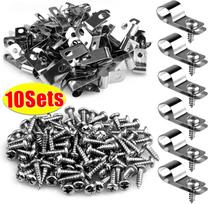 R-type Livestock Fence Wire Clamp with Screws Stainless Steel Agricultural Fencing Mounting Clips Wire Fixing Fastener Wholesale
