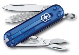 VICTORINOX Classic SD T2 Knife Translucent Blue [Warranty Included] 0.6223.T2