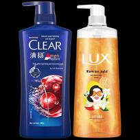Clear Men Hydrating Anti-Dandruff Shampoo & Lux Jasmine Amber Shower Gel Bundle
