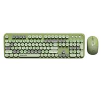 EWEADN Wireless Keyboard And Mouse Set, Mechanical Feel Wireless Keyboard And Mouse Set, Green žalia