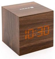 Stalinis kvarcinis laikrodis Evelatus Multifunctional Clock EMC02, ruda sp., 15 cm x 15 cm