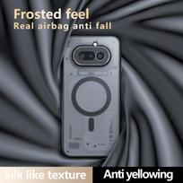 For Nothing Phone 4A Case Skin Friendly Magnetic Matte Frosted Translucent Airbag Non-yellowing Anti-Fingerprint Cover Nothing Phone (4a)