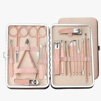 Set de manicura profesional de 18 piezas, herramientas de cuidado de uñas en estuche portátil