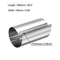 Storis 0,01 mm-3 mm Nerūdijančio plieno juostos plieno lakštas Plonas SS304 nerūdijančio plieno lakštas / folija Atsparumas korozijai 0.2x100x100mm 1pcs