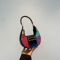 New 2025 hand carry women's bag underarm trendy fashion bag women's summer simple shoulder crescent bag juoda