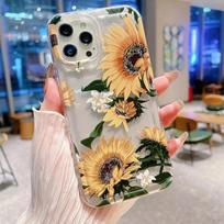 Floral Flower Sunflower Cover For Samsung Galaxy A55 A35 A15 A54 A53 A52 A33 A34 A14 S24 S23 S22 Ultra S21 FE Plus Phone Case For A34 brown