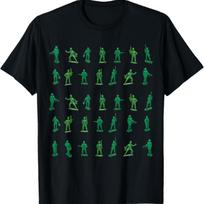 Žaisliniai kareivėliai Mielos mažos įsimylėjėlių dovanos T-shirt S juoda