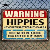 Vintage Metal Sign Hippie Wall Art Retro Decor Garage Bar 20x30cm dangaus mėlyna spalva
