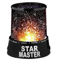 Elight STM Star Master Dviejų režimų Žvaigždžių dangaus projektoriaus su 4x AA / USB laidu maitinimo juosta Juoda