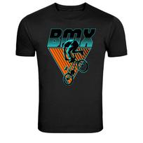 BMX Trick Rider Retro Triangle Bike Graphic T-Shirt 2XL