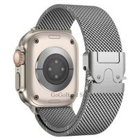 NEW Milanese Loop Strap for Apple Watch 10 Ultra/2 49mm Wristbands Metal Band for IWatch 10 9 8 7 6 5 4 3 SE 44 40 42mm Bracelet 42 44 45 S10-46 49mm sidabras