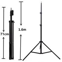 Elight 16M Premium Stable Metal Tripod Stand 1.6m max 1/4 screw Led Ring / Camera fix Black