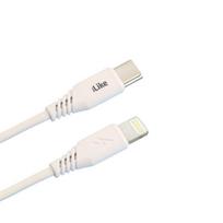 iLike CTL01 Durable TPE USB-C to Lightning Greita įkrovimo laidas 1m Baltas