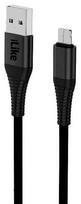 Universalus įkroviklis ir duomenų perdavimo kabelis iLike ICM01, USB 2.0/Micro USB, 100 cm, juoda sp.