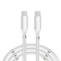 CP USB-C į USB-C PD 60W 3A Super Greito Įkrovimo 1m iPhone 15 Kabelis su įmontuotu magnetiniu kabelio organizatoriumi Balta