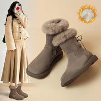 ZHR EH106B Women's Winter Warm Suede Snow Boots 38