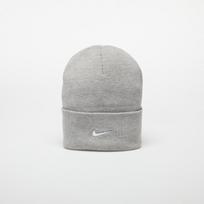 Nike Peak Swoosh Beanie Dk Grey Heather/ White - Dydis Universalus (HF0187-063 Kitos kepurės)