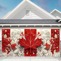 2D Canada Day Maple Leaf Garage Door Banner for Holiday Decoration 47.2x31.5inch/120*80cm