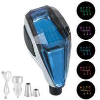 Krištolinis LED šviesos pavarų perjungimo rankenėlės svirtis Mėlyna Automobilio Automatinėms ir Mechaninėms pavarų dėžėms Automobilio Modifikavimas A4