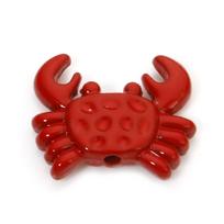 10 PCs Zinc Based Alloy Ocean Red Lobster Crab Jewelry Charms Pendants Beads For DIY Jewelry Bracelets Necklace Making Findings Red