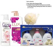 Clear Personal Care Bundle: Sakura Shampoo, Peony Shower Gel & Hand Soap