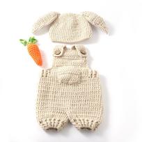 Newborn Rabbit Jumpsuit Set Carrot Themed Baby Photography Costume Three Piece Set 0-3 months pilkšvai balta