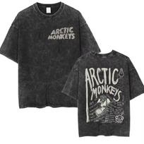 2026 Hot Sale Retro Rock Arctic Monkeys Music Album Graphic T-Shrit Men Women Vintage Washed Oversized Short Sleeve T Shirt Y2k Hip Hop Streetwear L