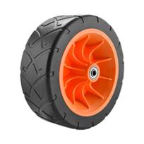 Foldable Wagon Rubber Wheels Replacement Thickened Off Road Cart Wheel for Camping Garden Utility Cart oranžinė