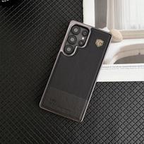 For Samsung Galaxy S23 S24 S25 Ultra Plus Case KIGC Ultimate Perfection Series Matte Leather Back Cover Artificial leather&Galaxy S24 Ultra juoda