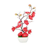 Simulated Plum Blossom Ornaments Faux Plum Blossom Bonsai Plum Blossom raudona