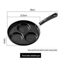 Non-Stick Four-Hole Omelette and Burger Pan OPP Bag Packaging black