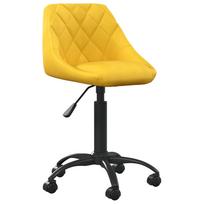 Biuro kėdė garstyčių geltonos spalvos aksomas (335367)
