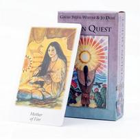 Karštas išpardavimas Vision Quest Tarot 78 kortų kaladė 10,3*6cm Likimo spėjimo Tarot kortos Būrimo kortų žaidimai Vakarėlio stalo žaidimas