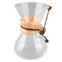 Kavos puodas 400 ml, atsparus aukštai temperatūrai, pagamintas iš aukšto borosilikatinio stiklo, skirtas „Pour Over“ ir rankomis ruošiamai kavai namuose Type 1