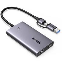 UGREEN HDMI Capture Card with USB Full HD 1080P Latency Compatible with and More 2K@30Hz 4K@30Hz Pass-Through, 3.0, 60Hz, Ultra-Low Recording, Switch,