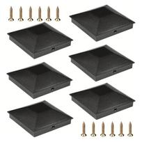 Waterproof Strong Outdoor Base Covers Guard With Long Lastingly Build And Corrosion Resistance For 3.5 Inch Wooden Fence 1 gray