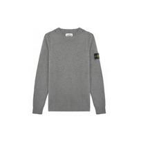 Stone Island Pullover Ribbed Knit Wool Blend Solid Color Urban Functional Sweater Men sweater Gray 7315505A3-V0060 XL