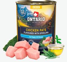 Ontario Dog Puppy Chicken Pate Flavoured with Spirulina 800 g | 113726 | 8595681859907