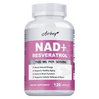 Airboy Nad + Resveratrol Supplement, 1500 mg, 120 Capsules 120