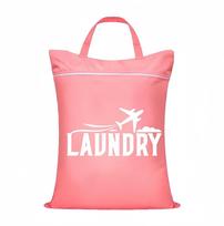 Portable Laundry Bag with Carry Handle, Wet-Dry Separation for Dirty Clothes, Swimsuits & Gym Use, Perfect for College Dormitory rožinė