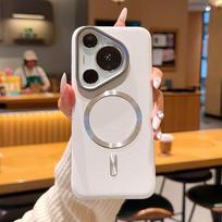 For Huawei Pura 80 80 Pro 80 Ultra phone case, with magnetic suction function, leather sticker design, drop and shock resistant Huawei Pura 80 Pro gryna
